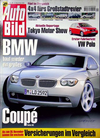 Deckblatt Auto Bild (44/2001)